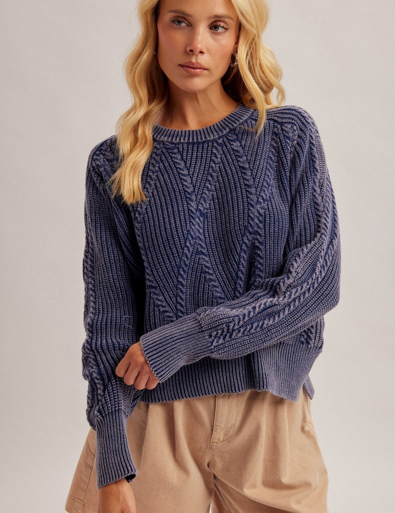 Weathered Days Cable Knit Sweater - Westly