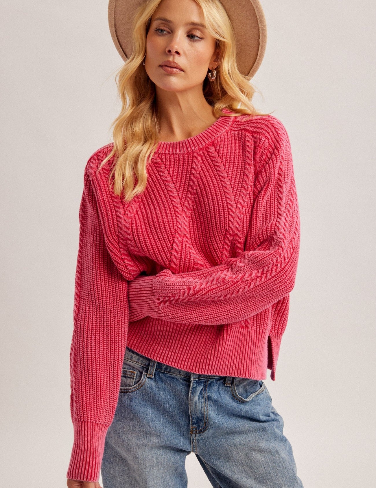 Weathered Days Cable Knit Sweater - Westly