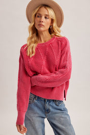 Weathered Days Cable Knit Sweater - Westly