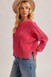 Weathered Days Cable Knit Sweater - Westly