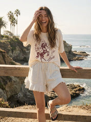 Weekend Chill Frayed Hem Shorts - Westly