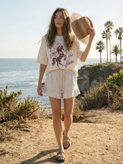 Weekend Chill Frayed Hem Shorts - Westly