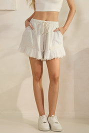 Weekend Chill Frayed Hem Shorts - Westly