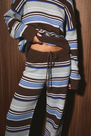 Weekend Retreat Striped Knit Lounge Set in Brown Multi Stripe - product photo 18