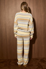 Weekend Retreat Striped Knit Lounge Set in Yellow Multi Stripe - product photo 33