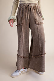 Weekend Ritual Self Fray Washed Terry Pants - Westly