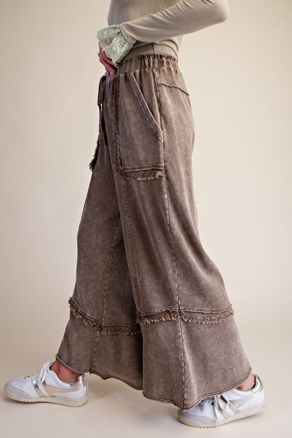 Weekend Ritual Self Fray Washed Terry Pants - Westly
