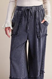 Weekend Ritual Self Fray Washed Terry Pants - Westly