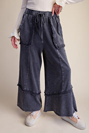 Weekend Ritual Self Fray Washed Terry Pants - Westly