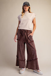 Weekend Ritual Self Fray Washed Terry Pants - Westly