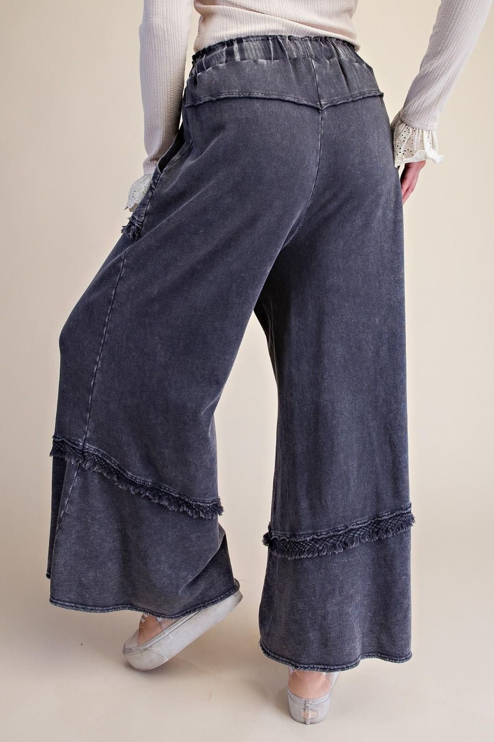 Weekend Ritual Self Fray Washed Terry Pants - Westly