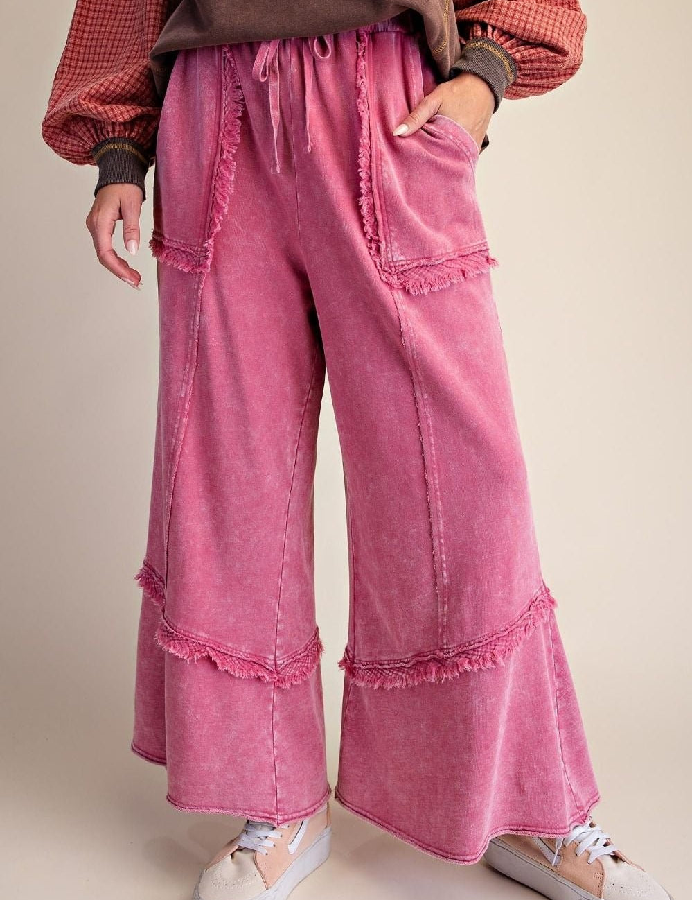 Weekend Ritual Self Fray Washed Terry Pants - Westly