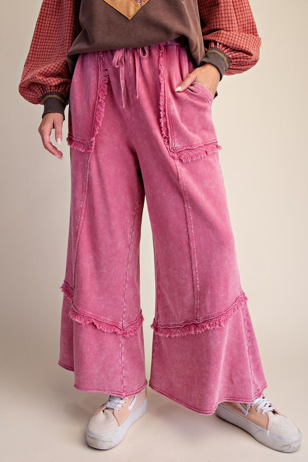Weekend Ritual Self Fray Washed Terry Pants - Westly