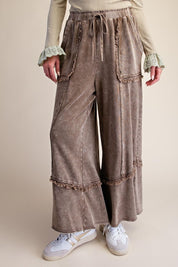Weekend Ritual Self Fray Washed Terry Pants - Westly