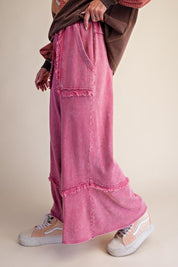 Weekend Ritual Self Fray Washed Terry Pants - Westly