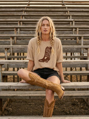 Western Boot Waffle - Knit Graphic Tee - Westly