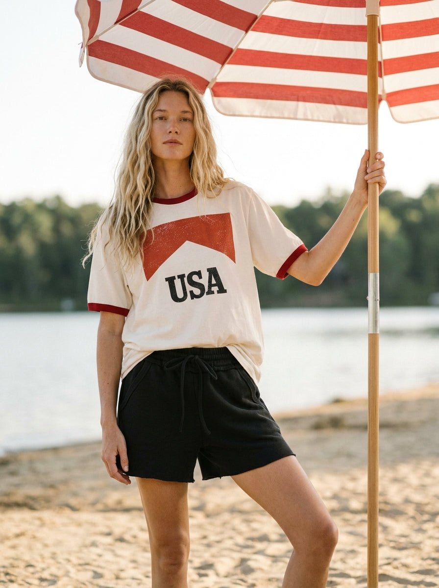 Western USA Ringer Graphic Tee - Westly