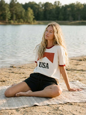 Western USA Ringer Graphic Tee - Westly