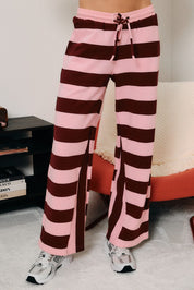 Wide Angle Striped Wide Leg Sweatpants - Westly