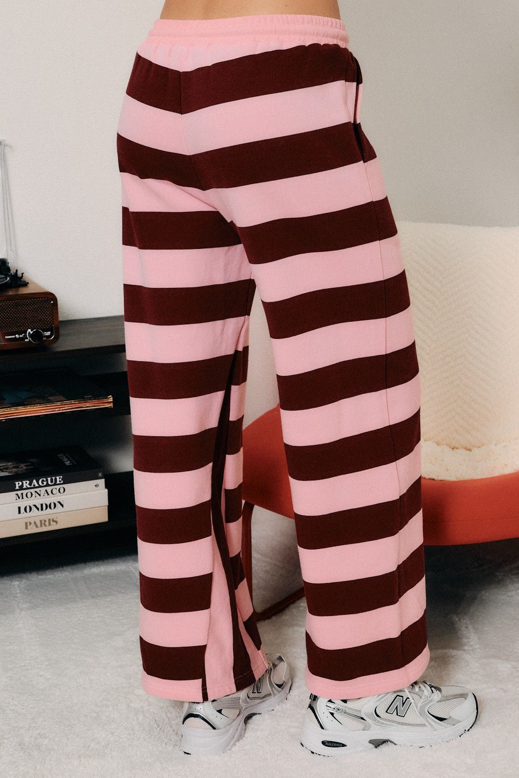 Wide Angle Striped Wide Leg Sweatpants - Westly