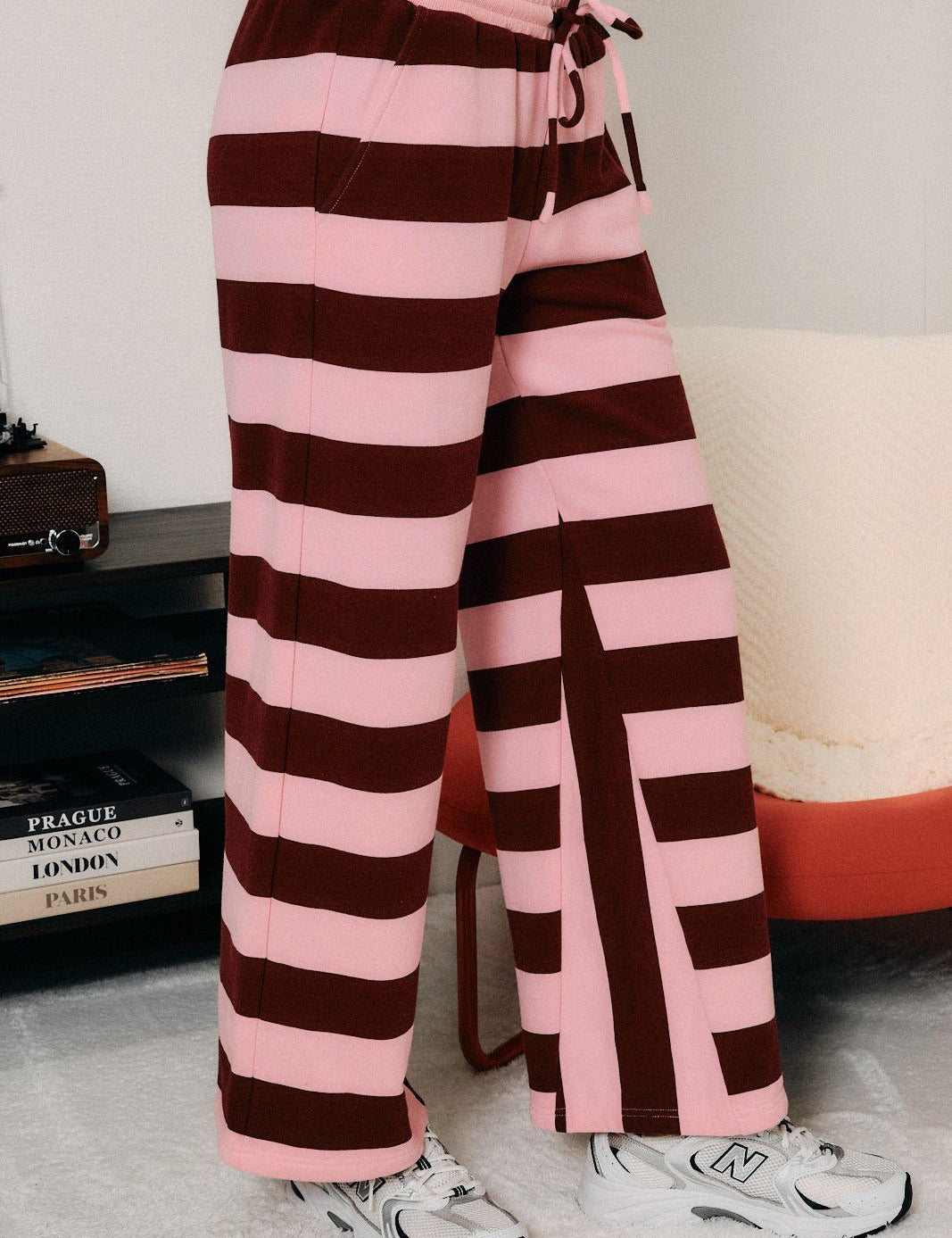 Wide Angle Striped Wide Leg Sweatpants - Westly