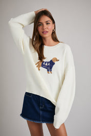 Wilbur Dachshund Intarsia Sweater - Westly