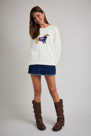 Wilbur Dachshund Intarsia Sweater - Westly