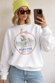 Wild and Free Oversized Graphic Sweatshirt - Westly