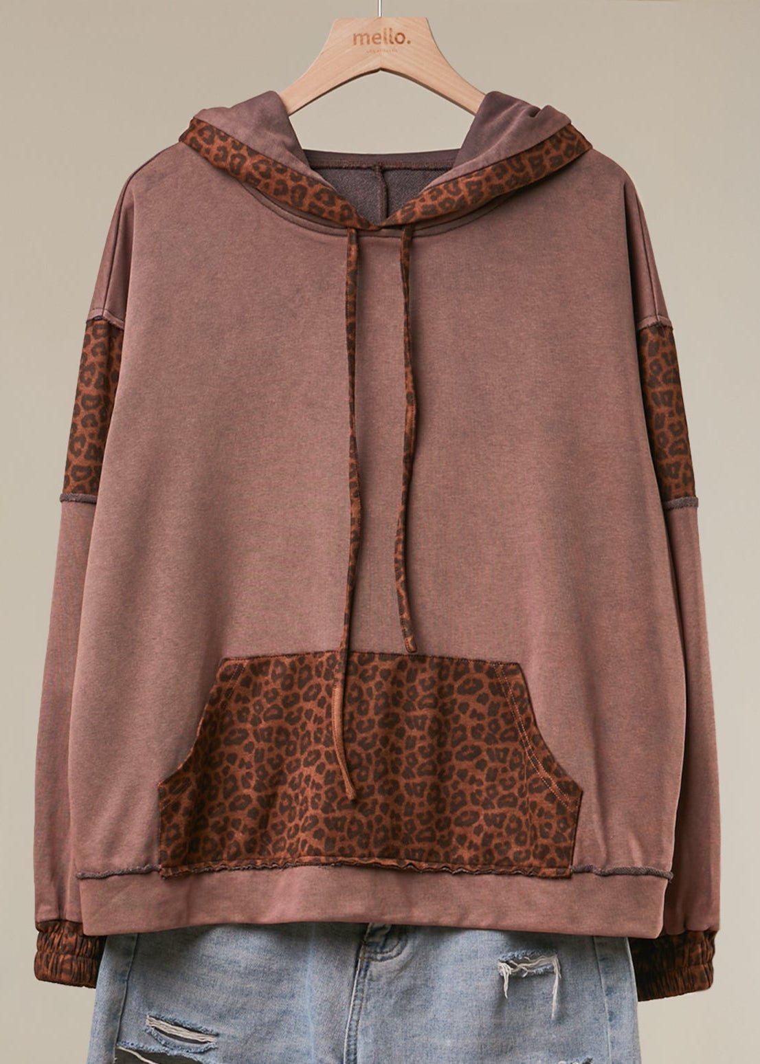 Wild At Heart Leopard Accent Hoodie - Westly