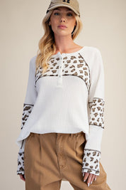 Wild Days Washed Thermal Henley - Westly