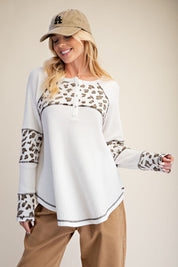 Wild Days Washed Thermal Henley - Westly