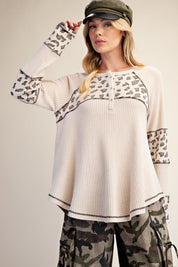Wild Days Washed Thermal Henley - Westly