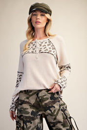Wild Days Washed Thermal Henley - Westly