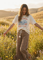 Wild Flowers & Wild Horses Oversized Graphic Tee - Westly