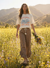 Wild Flowers & Wild Horses Oversized Graphic Tee - Westly