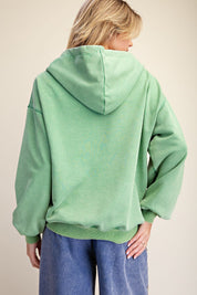 Wild Iris Floral Patch Washed Terry Hoodie - Westly