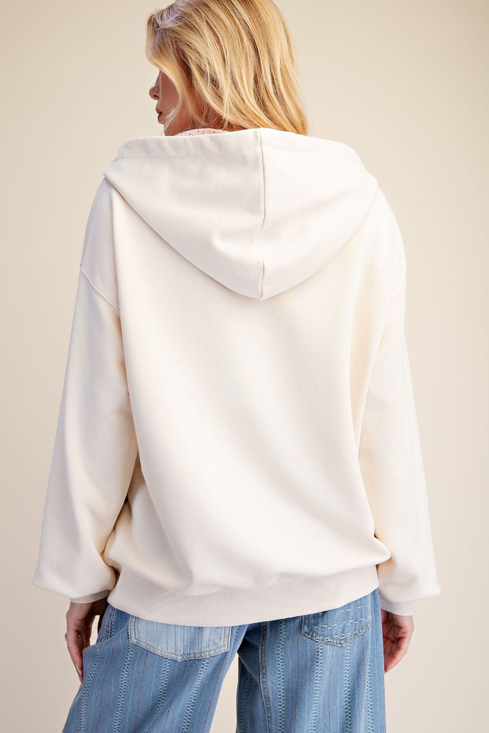 Wild Iris Floral Patch Washed Terry Hoodie - Westly