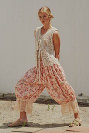 Wild Rose Lace Hem Bloomer Pants - Westly