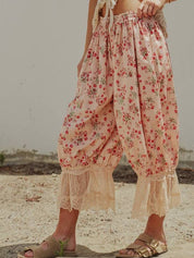 Wild Rose Lace Hem Bloomer Pants - Westly
