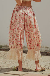 Wild Rose Lace Hem Bloomer Pants - Westly