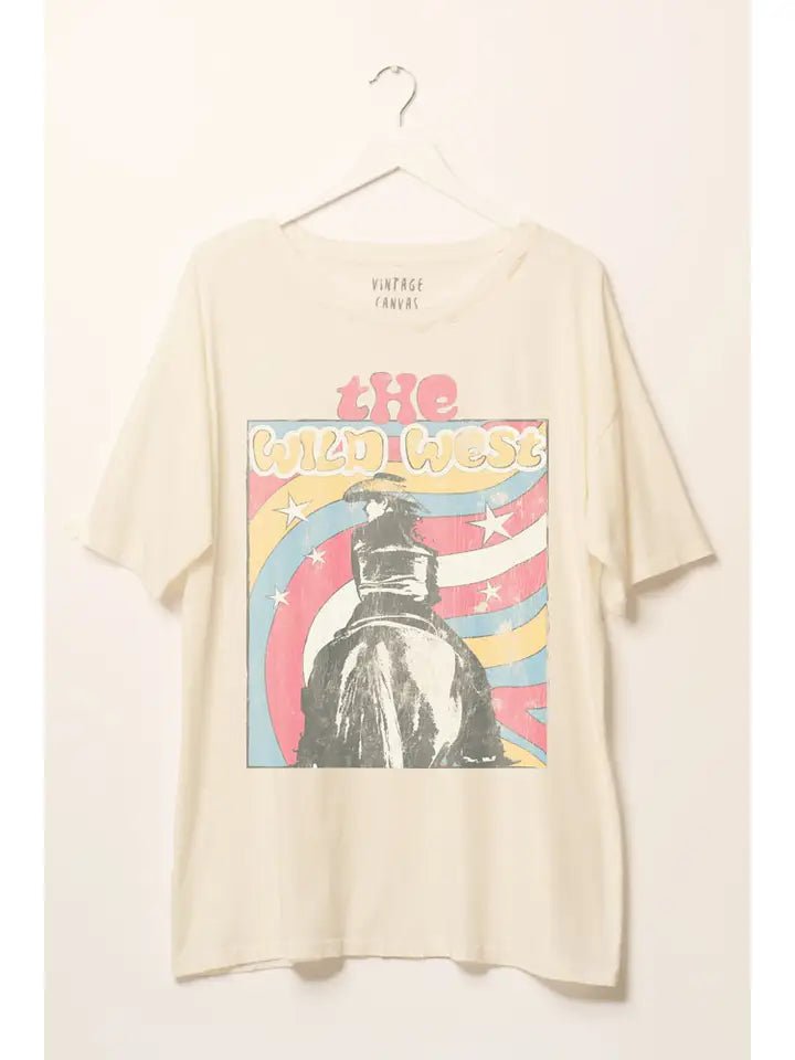 Wild West Graphic Distressed Tee - Westly