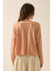 Wild West Motifs Cropped Long Sleeve Graphic - Westly