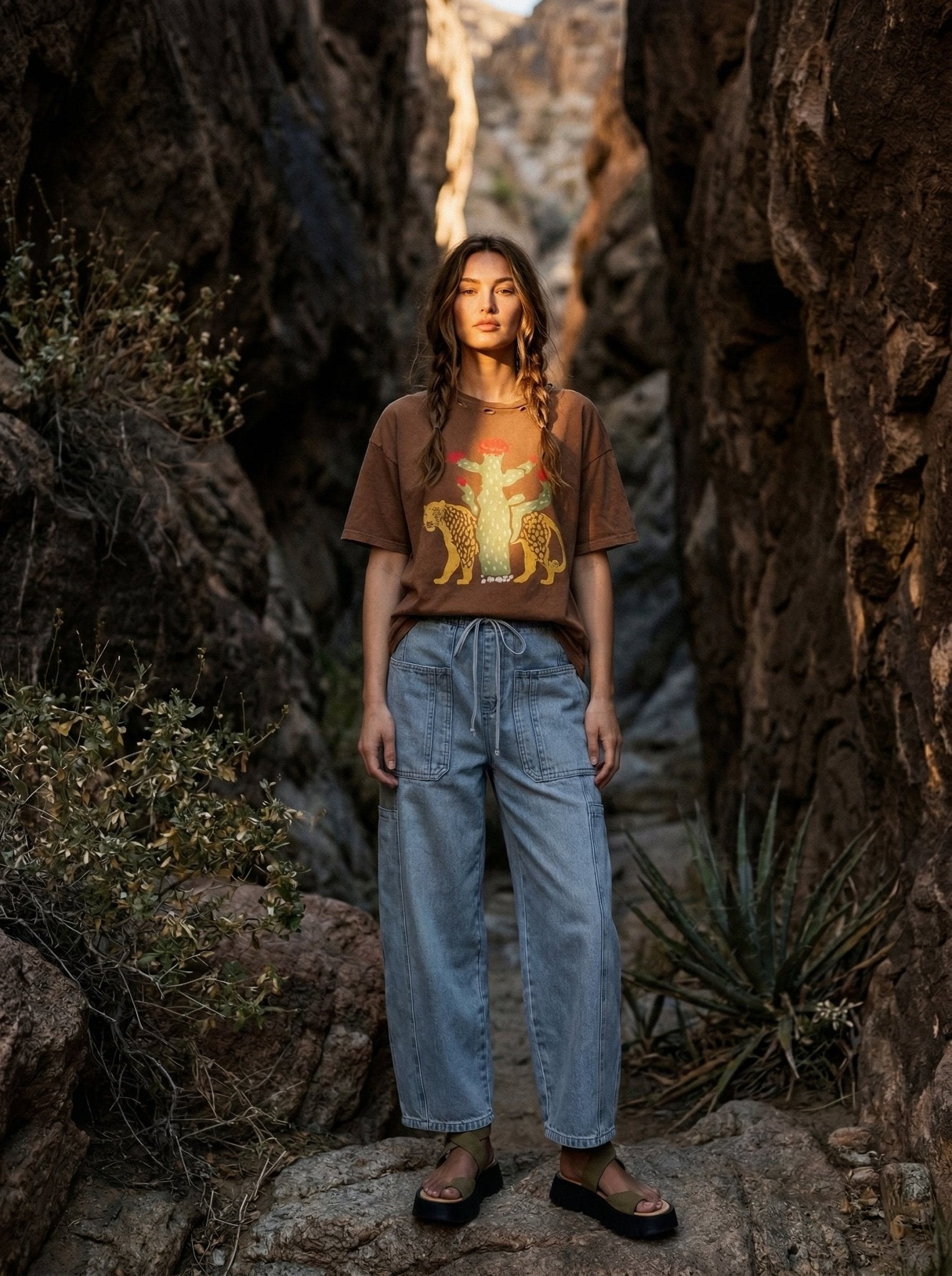 Wildcat Desert Oversize Vintage - Wash Graphic Tee - Westly