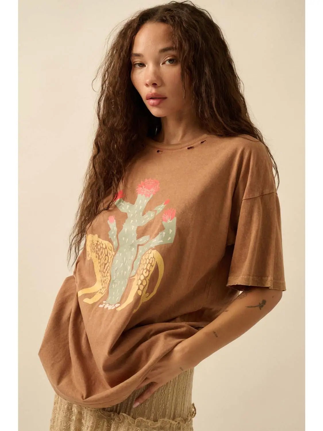 Wildcat Desert Oversize Vintage - Wash Graphic Tee - Westly