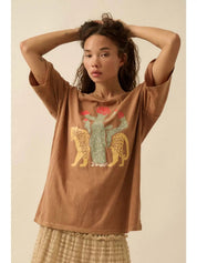 Wildcat Desert Oversize Vintage - Wash Graphic Tee - Westly