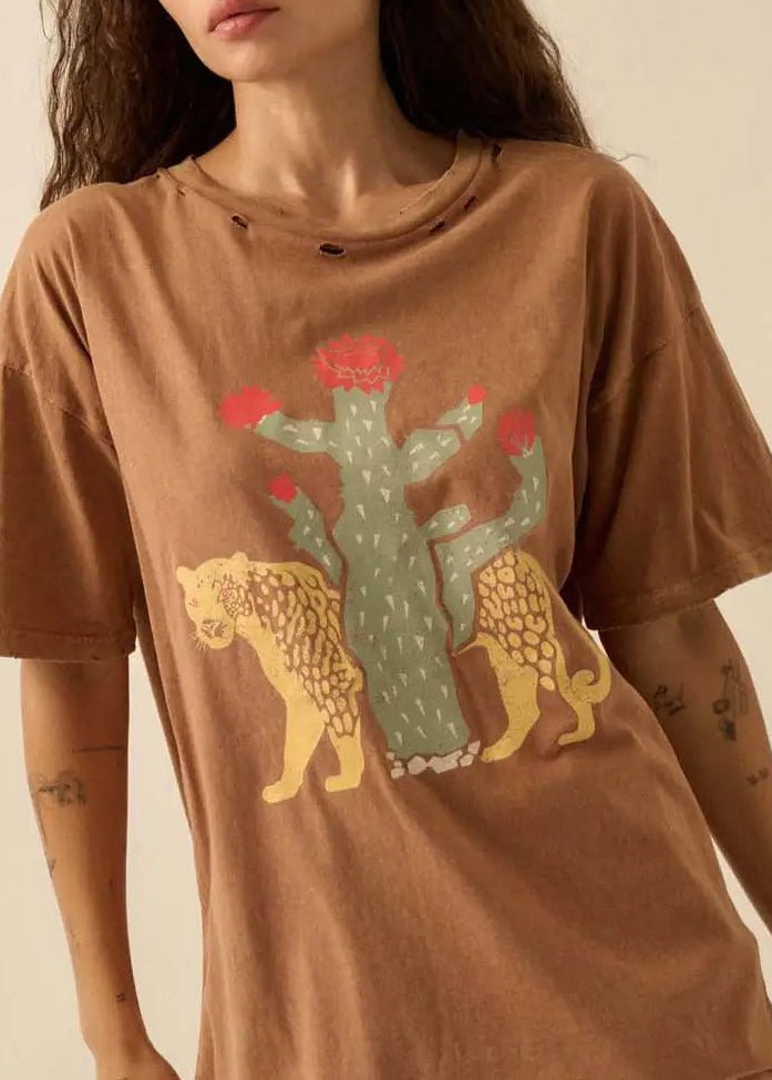 Wildcat Desert Oversize Vintage - Wash Graphic Tee - Westly