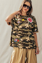 Wildflower Camo Patch Oversized Tee - Westly