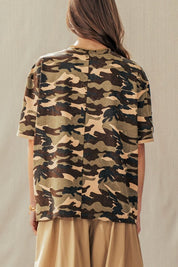 Wildflower Camo Patch Oversized Tee - Westly