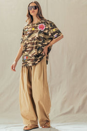 Wildflower Camo Patch Oversized Tee - Westly