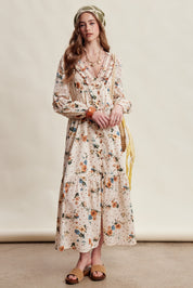 Wildflower Hour Smocked Maxi Dress in Ecru - product photo 2
